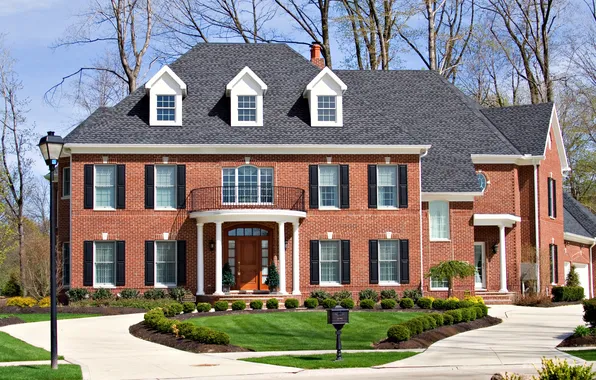 Design, the city, house, photo, lawn, mansion