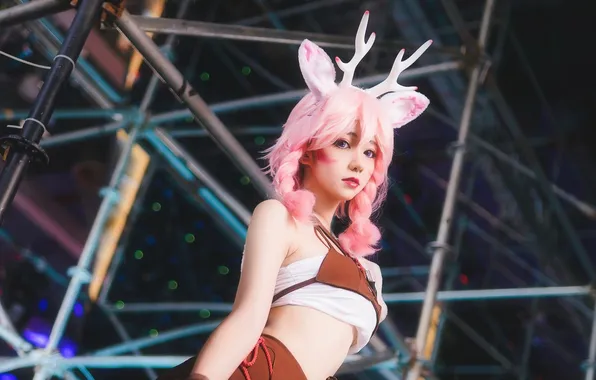 Beautiful, Asian, Model, Woman, Pretty, Cosplay, Close Up, Animal Ears