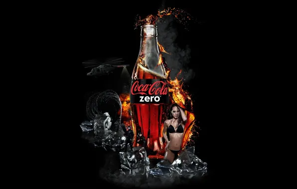 Picture BACKGROUND, DROPS, ICE, BLACK, DRINK, BOTTLE, SQUIRT, BRAND