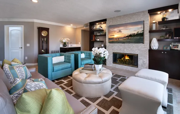 Design, style, sofa, Villa, watch, interior, chair, fireplace