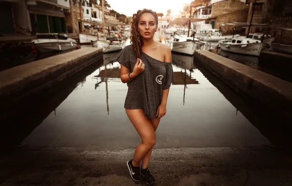 Look, water, model, portrait, home, boats, makeup, Mike