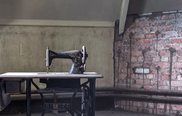 Background, singer, sewing machine