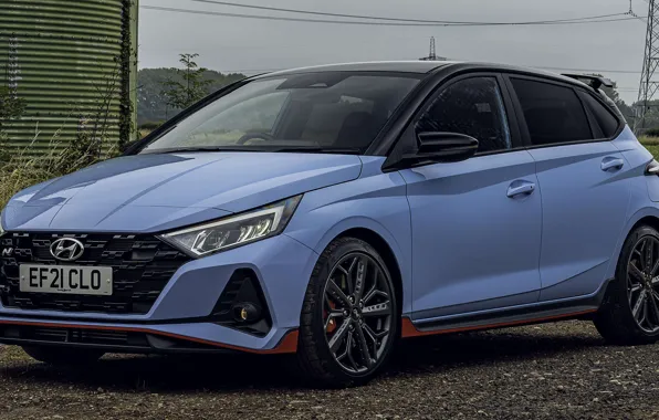 Picture Hyundai, hatchback, 2021, swift silhouette, 204 hp, Hyundai i20 N, B-class