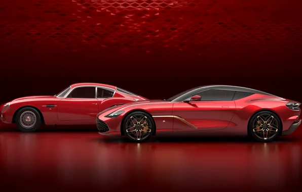 Aston Martin, supercar, side view, Zagato, 2019, DBS GT