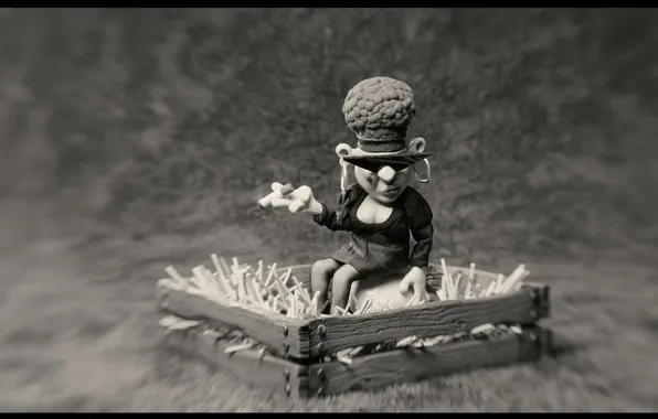 Picture cartoon, aunt, plasticine, Mary and max