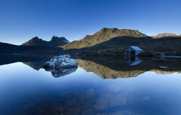 Landscape, mountains, lake