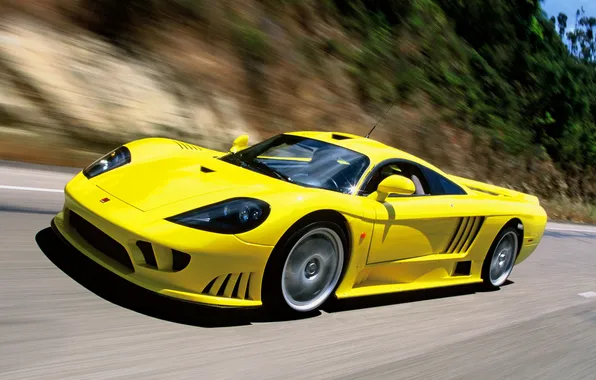 Saleen, supercar, yellow, speed