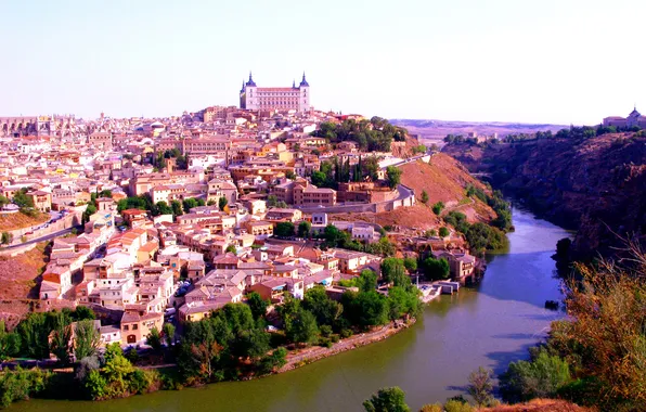 River, home, Spain, Toledo