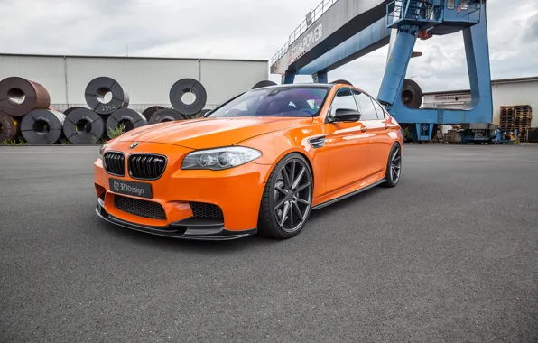 Picture auto, orange, BMW, BMW, the front, nostrils, 3D Design