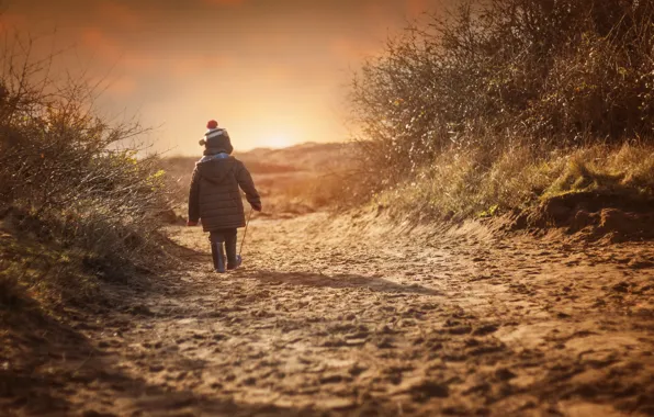 Nature, children, background
