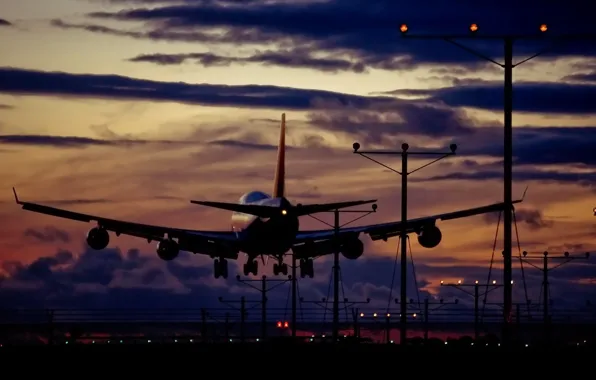 Picture aviation, the plane, airport, the rise
