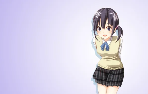 Skirt, anime, uniform, short hair, Nagase Iori
