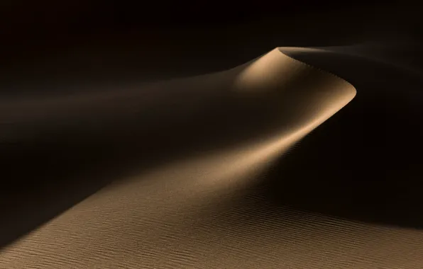 Sand, light, nature, desert, dunes, shadows