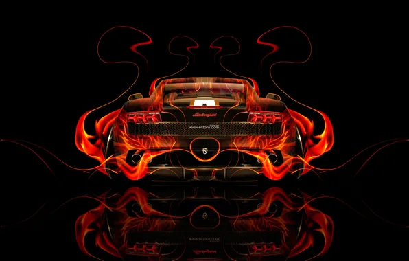 Picture Auto, Black, Lamborghini, Fire, Machine, Orange, Wallpaper, Background, Orange, Flame, Gallardo, Car, Fire, Art, Abstract, …