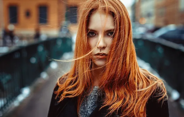 Red, Beauty, View, Face, Lips, Lisa, Portrait, Hair