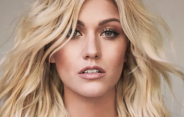 Look, girl, face, eyelashes, hair, makeup, actress, blonde