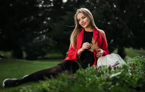 Girl, Grass, Model, Beauty, View, Nice, Mary Jane, Wore