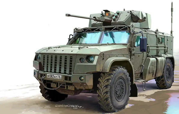 Russia, armored car, the armed forces of Russia, Carlos Chaga, Russian K-4386 Typhoon-VDV Armored Vehicle, …
