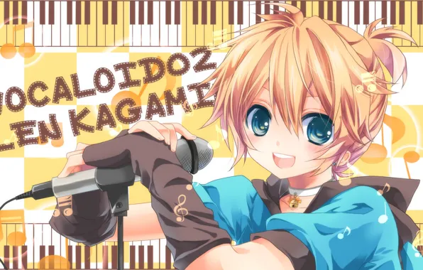 Look, music, boy, Vocaloid, Vocaloid, Len