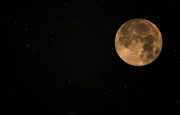 Stars, the moon, satellite