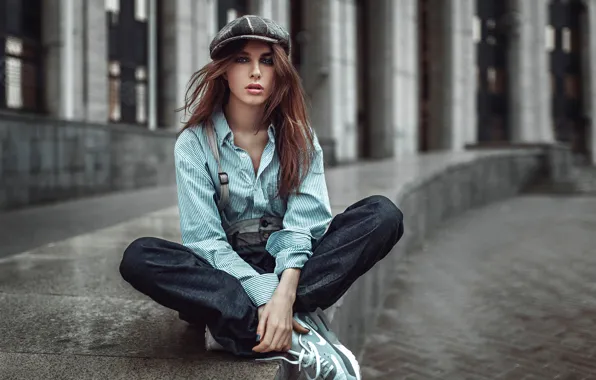 Picture makeup, cap, shirt, Russia, Vika, George Chernyadev, Victoria Vishnevskaya, Vagrant