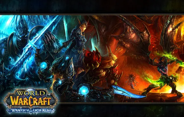Picture the game, elf, world of warcraft, Lich king