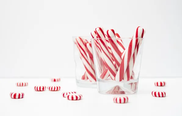 Glass, table, candy, sweets