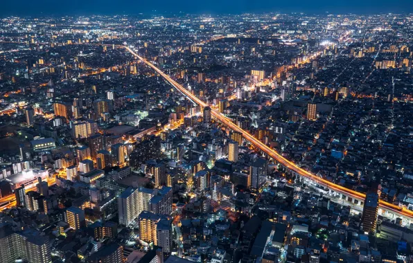 Night, the city, Osaka