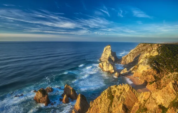 Picture the ocean, rocks, coast, Portugal, Portugal, The Atlantic ocean, Atlantic Ocean, Sintra