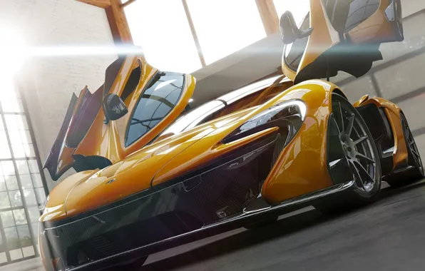 Picture rays, light, the game, sports car, exclusive, McLaren P1, xbox one, Forza Motorsport 5