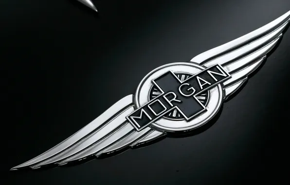 Logo, black, wings, Silver, Morgan aero supersports