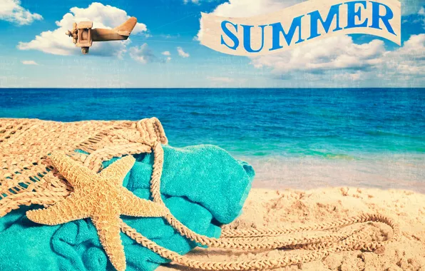 Sand, sea, beach, summer, the sky, clouds, nature