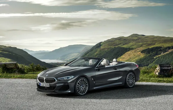 Mountains, shadow, BMW, convertible, xDrive, G14, 8-series, 2019