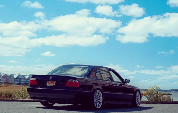 Picture road, bmw, BMW, classic, Boomer, e38, 750il