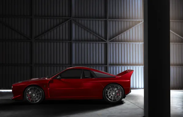 Side view, Lancia Rally, restomod, Kimera EVO37