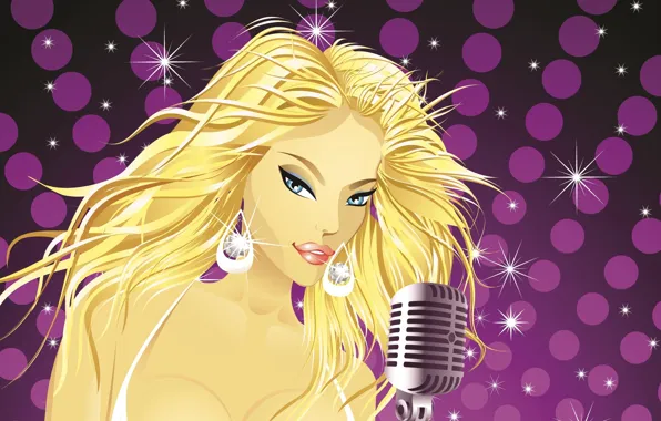 Picture glamour, microphone, Vector, glamour, glare