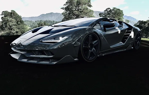 HDR, Lamborghini, Game, Trees, Shade, Centennial, Lamborghini Centenary LP 770-4, LP-770-4