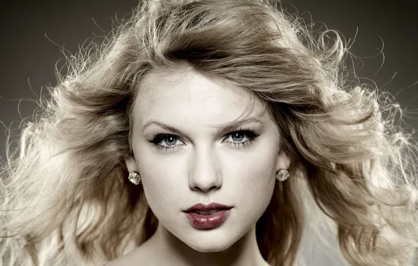 Picture eyes, girl, face, hair, taylor swift, grey, Rus
