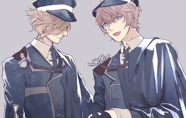 Anime, art, guys, samurai, Touken Ranbu, Dance of swords