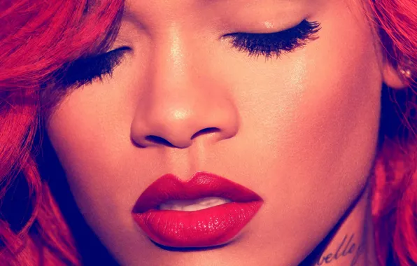 Music, pink, chocolate, tattoo, singer, America, Rihanna, Riana