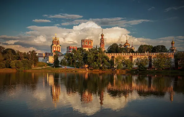 Picture river, Moscow, the monastery, women's, Novodevichy