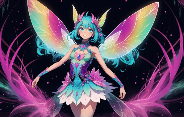Girl, anime, fairy