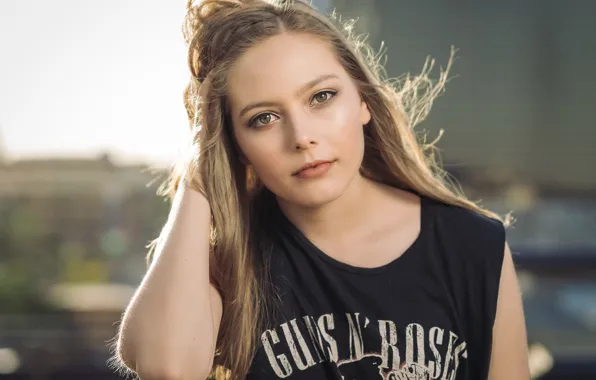 Picture look, girl, the sun, pose, portrait, makeup, Mike, hairstyle