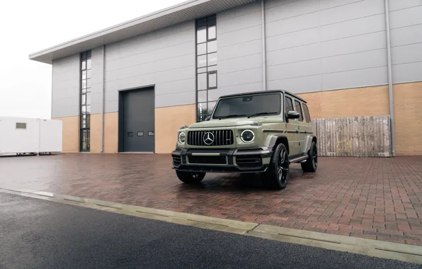 Mercedes, Green, AMG, Rain, G63, W463, Brick, G car