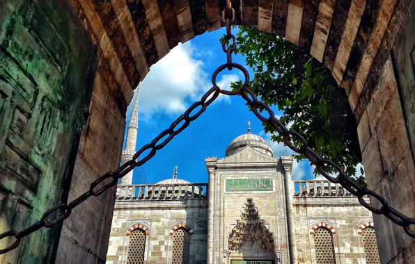 Sky, turkey, mosque, Istanbul, Hagia Sophia