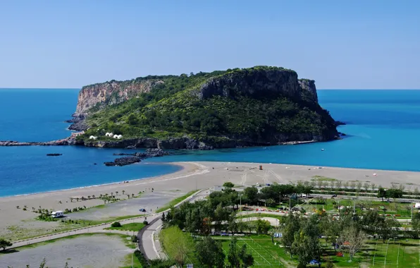 Picture beach, sky, trees, sea, landscape, Italy, island, Calabria