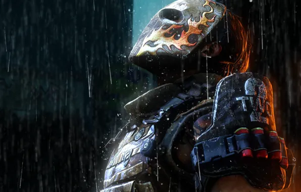 Picture rain, soldiers, Army of Two, Elliot Salem