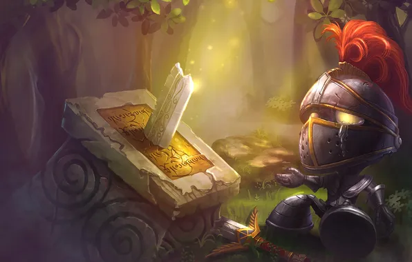 Picture armor, Amumu, League of Legends, fantasy art, yellow eyes, video games, PC gaming, video game …
