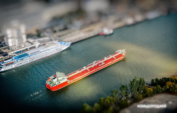 Water, Liner, tanker, The ship, River, The view from the top, Passenger liner, Don