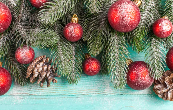 Decoration, balls, Christmas, New year, christmas, new year, balls, wood